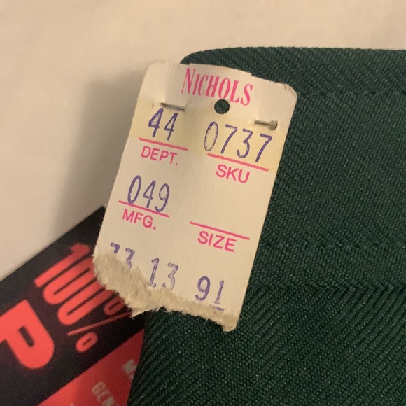 Vintage Polyester Green Trousers NWT Size 16 - Picture 9 of 10